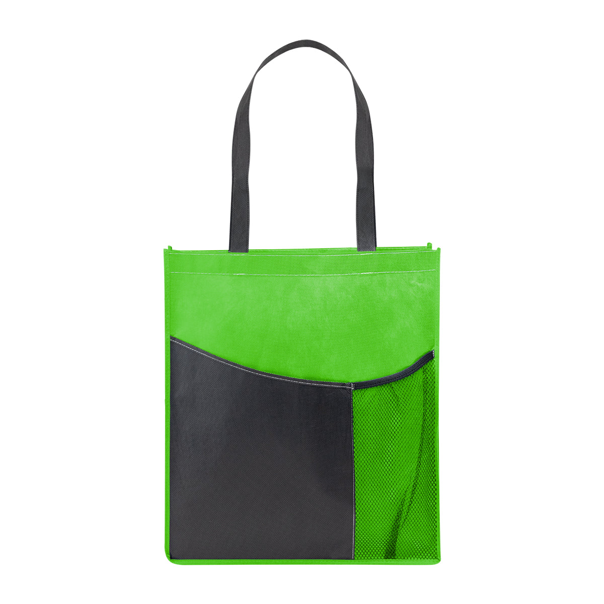 Pisces rPET Non-Woven Tote Bag - Lime With Black