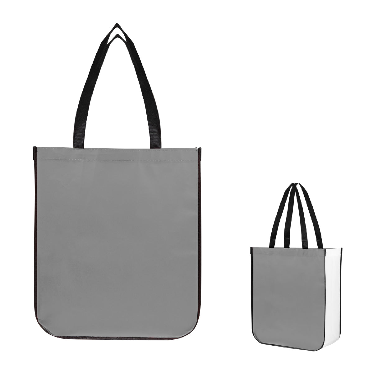 Jumbo Lola Laminated rPET Non-Woven Tote Bag - Gray