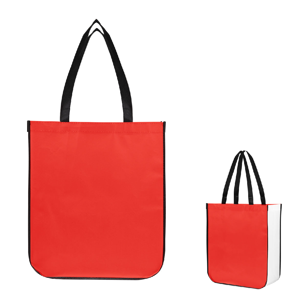 Jumbo Lola Laminated rPET Non-Woven Tote Bag - Red