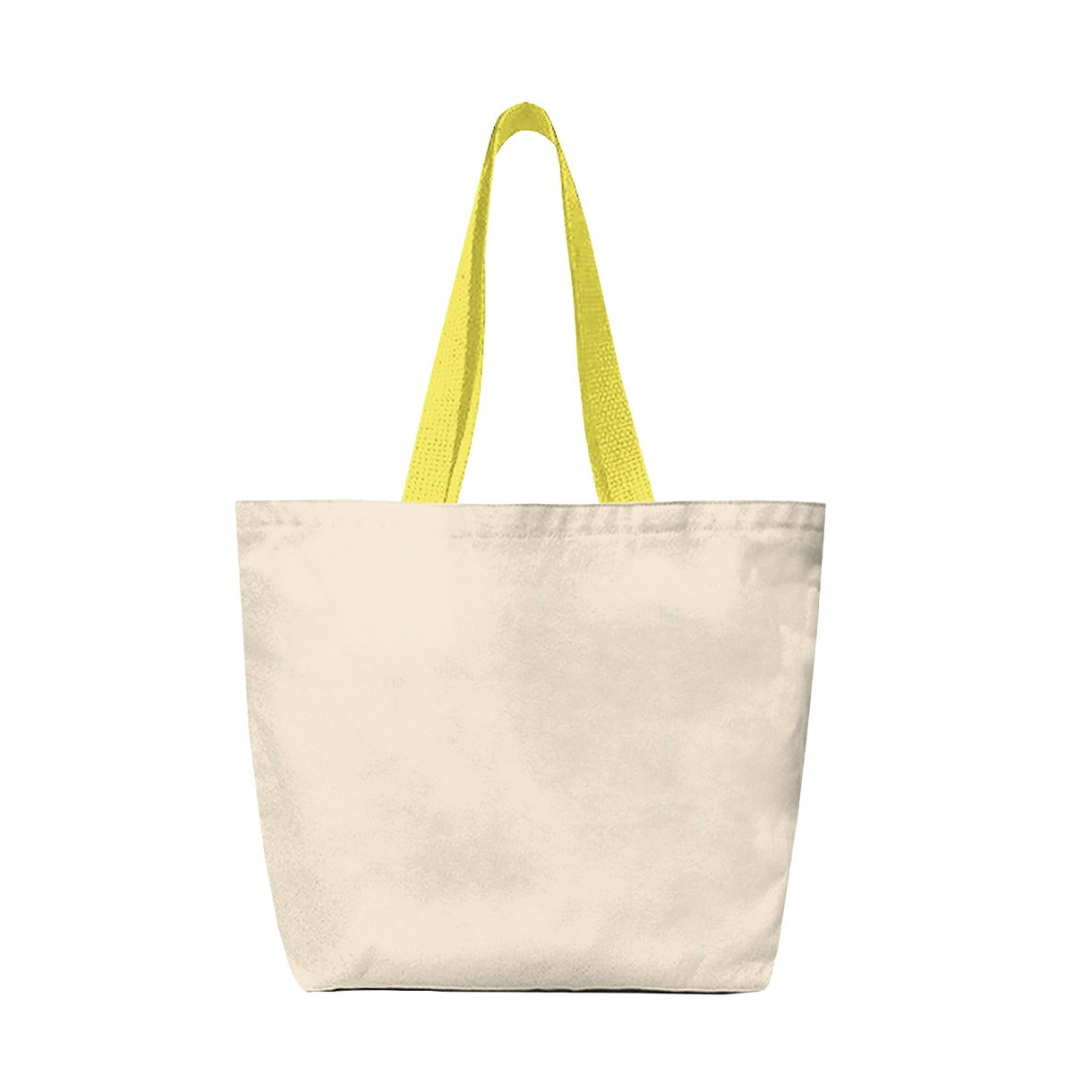 14 Oz. Recycled Canvas Tote Bag - Natural With Yellow