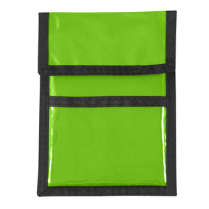 Nylon Neck Wallet Badge Holder - Recycled Lime