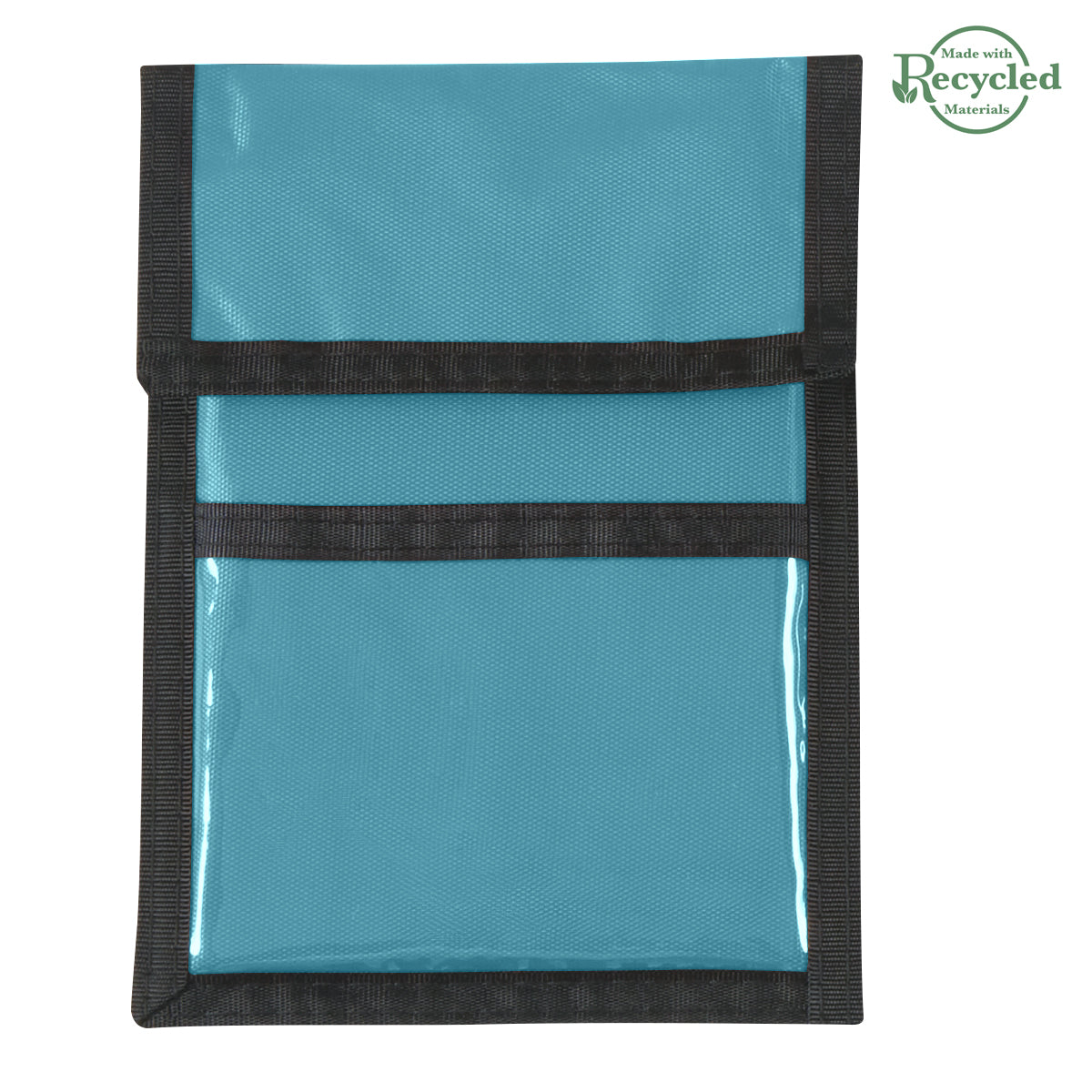 Nylon Neck Wallet Badge Holder - Recycled Turquoise