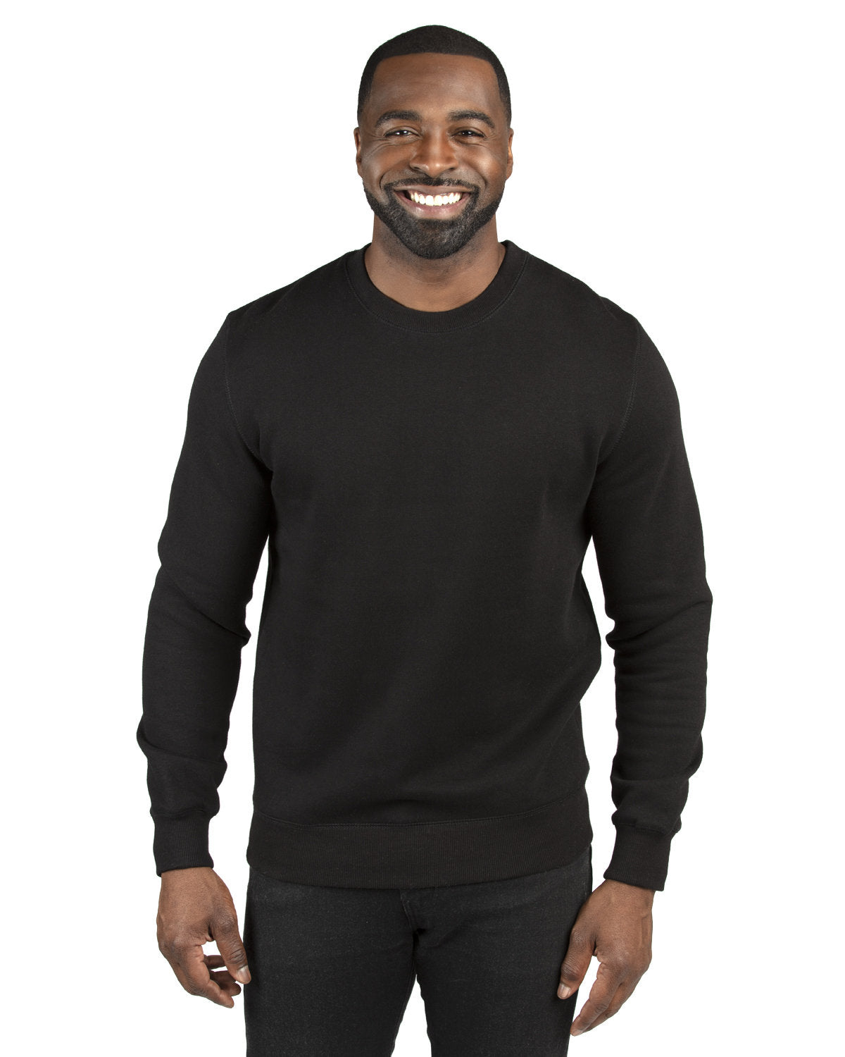 Threadfast Unisex Ultimate Crewneck Sweatshirt - Black
