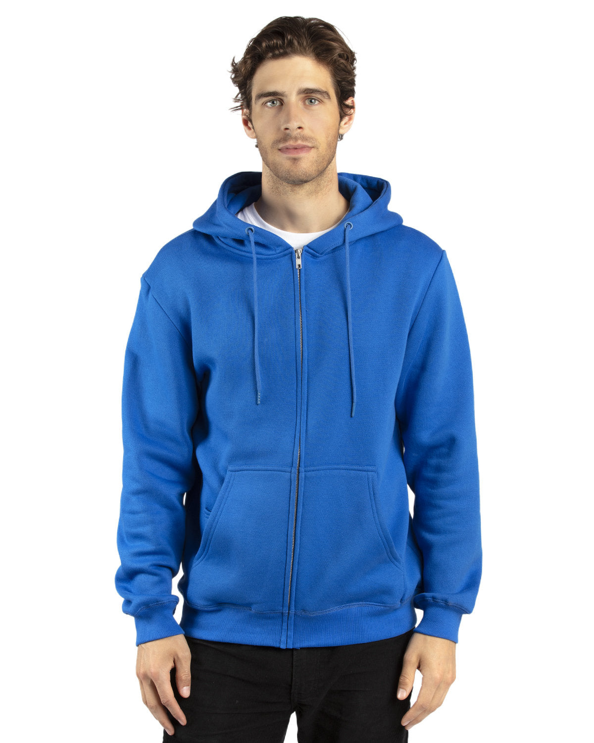 Threadfast Unisex Ultimate Fleece Full-Zip Hooded Sweatshirt - Royal
