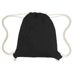Arden Recycled Cotton Drawstring Bag - Black