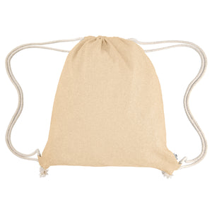 Arden Recycled Cotton Drawstring Bag - Heathered Beige