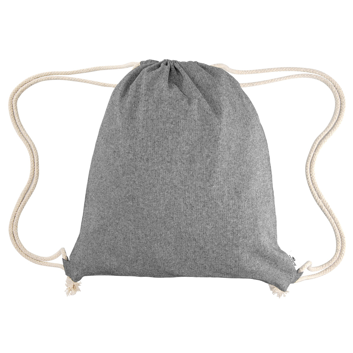 Nicole Recycled Cotton Drawstring Bag - Heather Gray