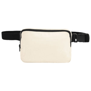 Aware™ 10 Oz. Recycled Cotton Canvas Belt Bag - Natural With Black