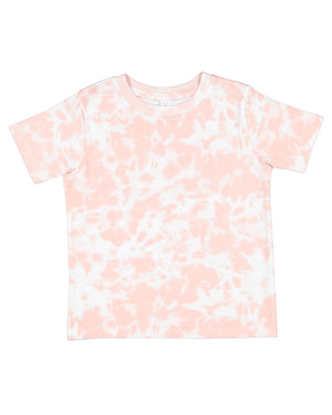 Rabbit Skins Toddler Fine Jersey T-Shirt - Rose Tie Dye