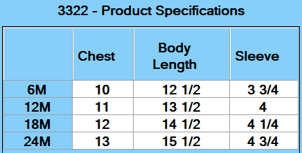 Rabbit Skins Infant Fine Jersey Tee - Specs