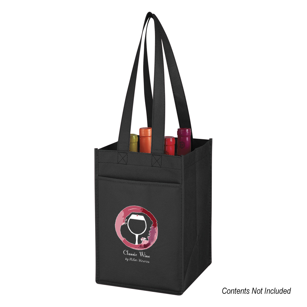 Non-Woven 4 Bottle Wine Tote