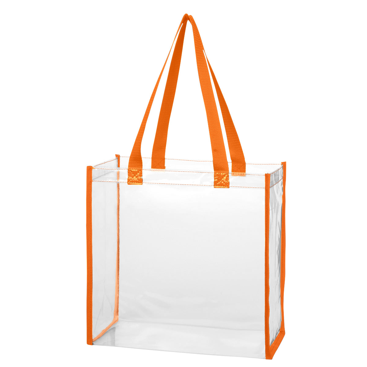 Clear EVA Tote Bag - Clear With Orange