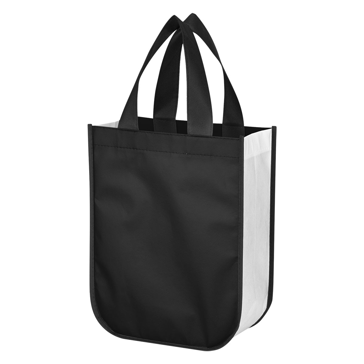 Lola Laminated Non-Woven Shopper Tote Bag - Recycled Black
