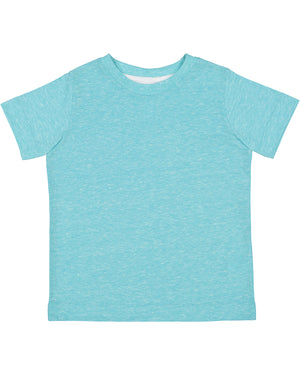 Rabbit Skins Toddler Harborside Melange Jersey T-Shirt - Caribbean Mlange