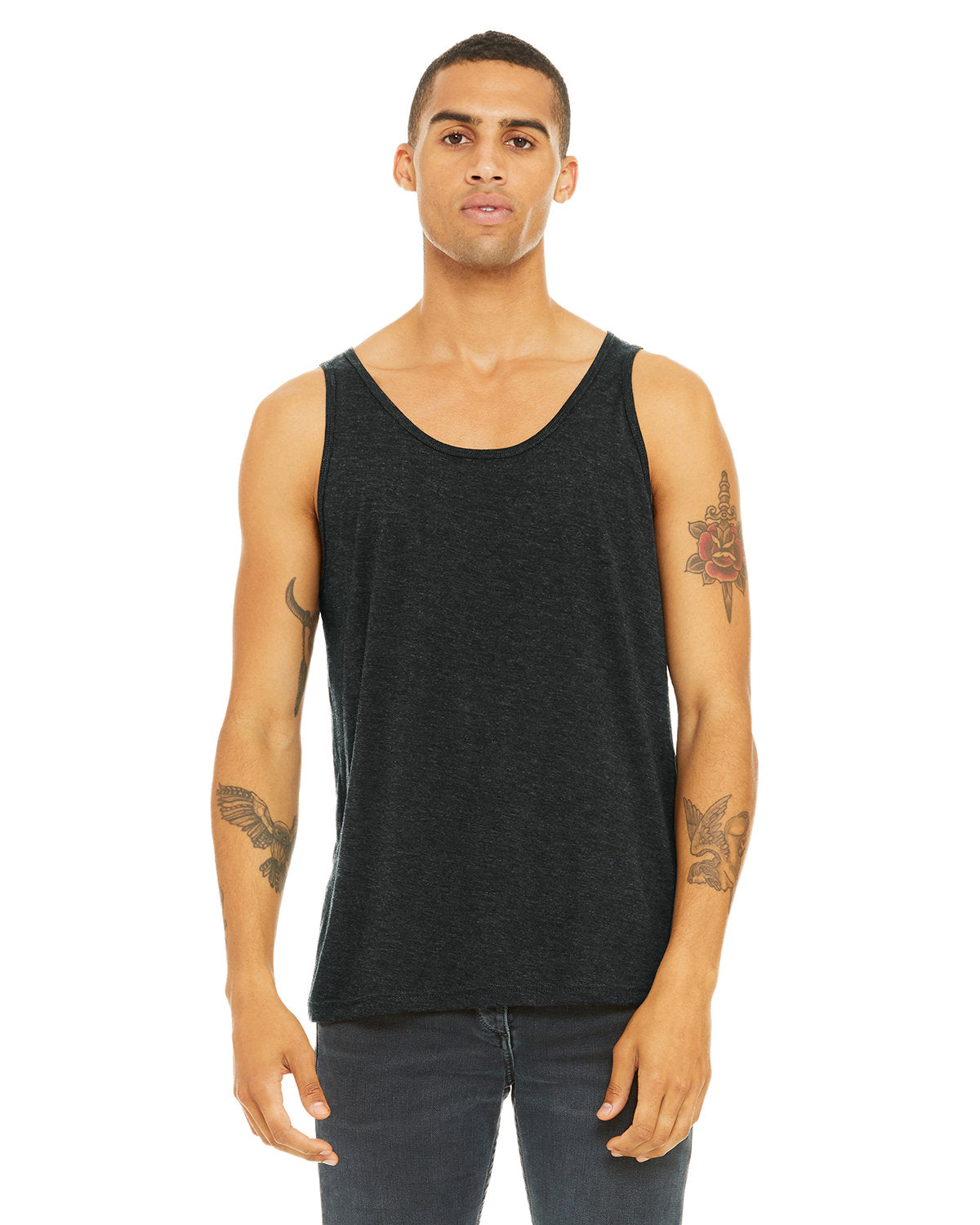 Bella + Canvas Unisex Triblend Tank - Char Blk Triblnd