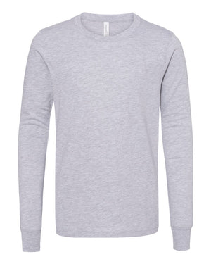 BELLA + CANVAS Youth Heather CVC Long-Sleeve T-Shirt - Athletic Heather