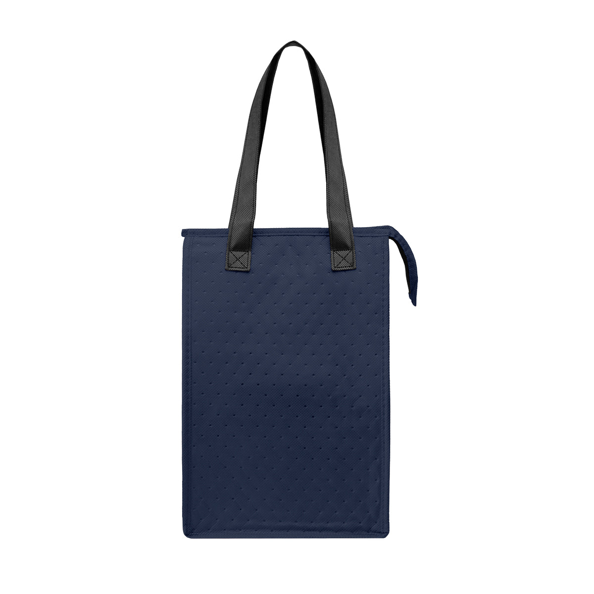 Dimples rPET Non-Woven Cooler Tote Bag - Navy With Black