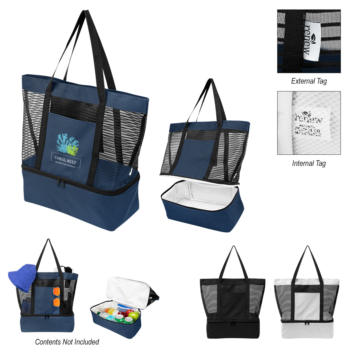Marley rPET Mesh Tote Bag With Cooler