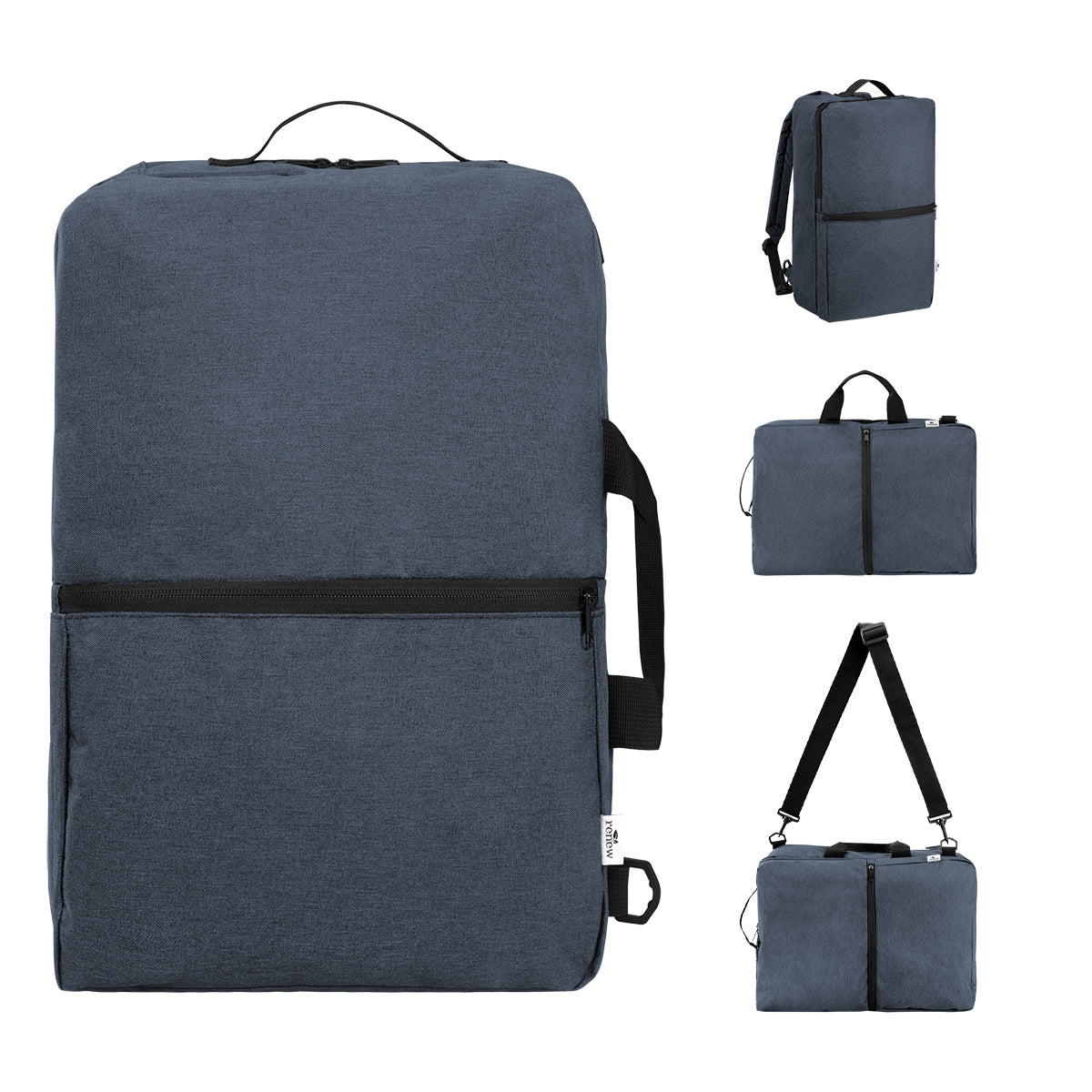 Sophie 3-In-1 Convertible rPET Backpack - Heathered Navy