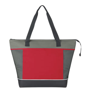 Mega Shopping Kooler Tote Bag - Red With Gray
