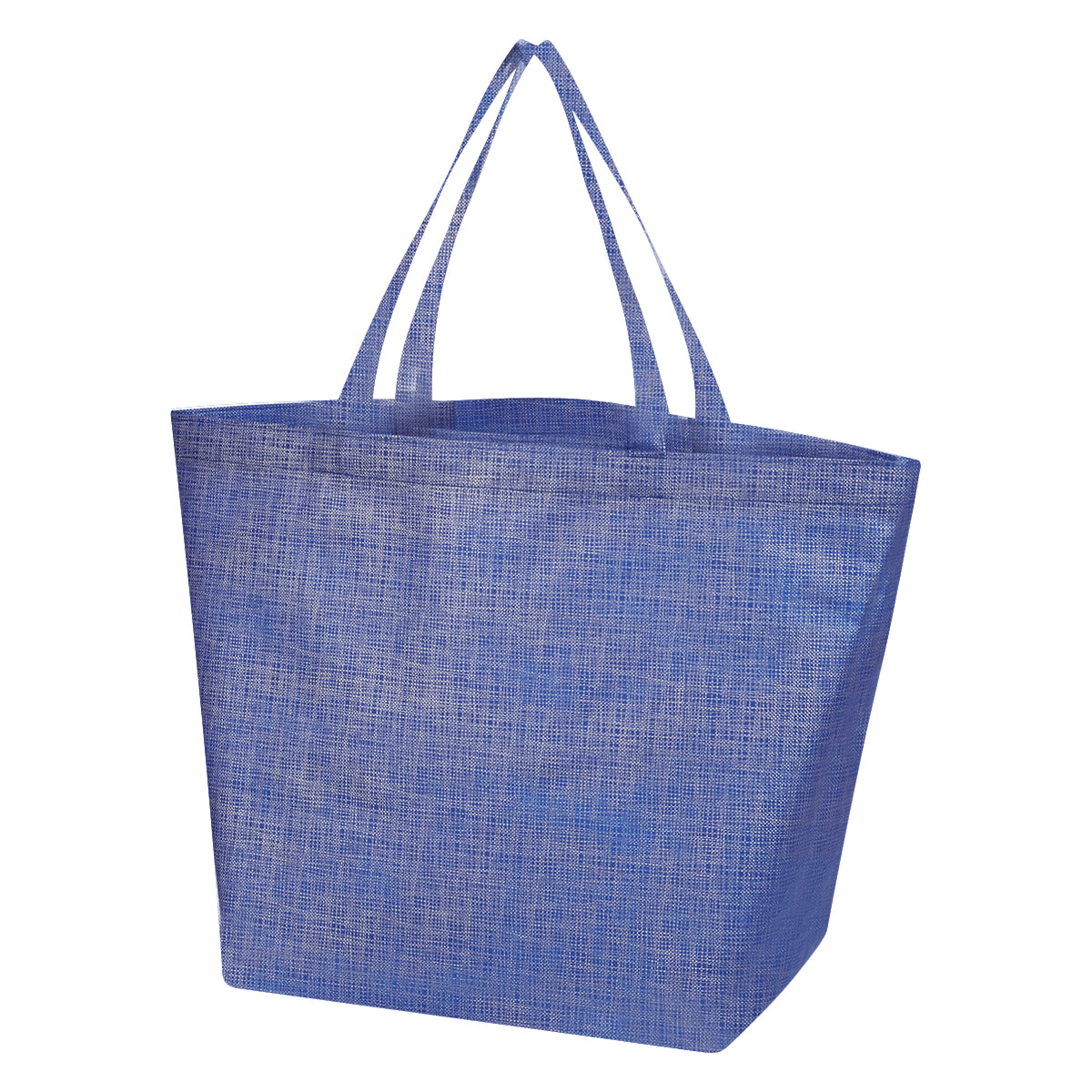 Crosshatch Non-Woven Tote Bag - Blue