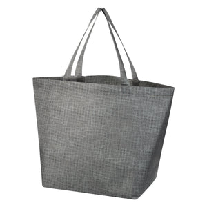 Crosshatch Non-Woven Tote Bag - Silver