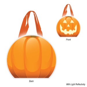 Reflective Halloween Pumpkin Tote Bag - Orange