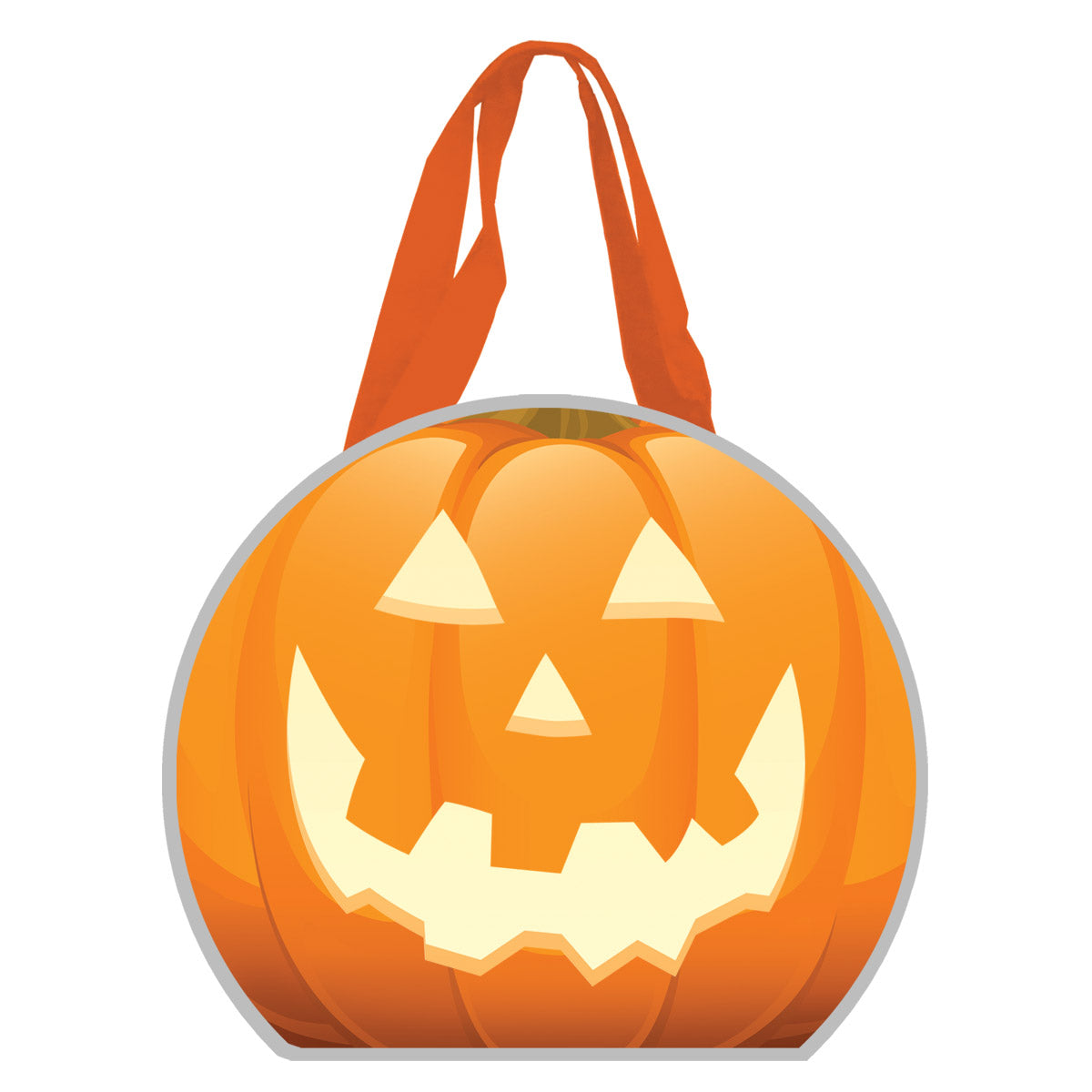 Reflective Halloween Pumpkin Tote Bag - Orange