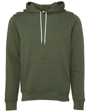Bella + Canvas Youth Sponge Fleece Pullover Hooded Sweatshirt - Military Green