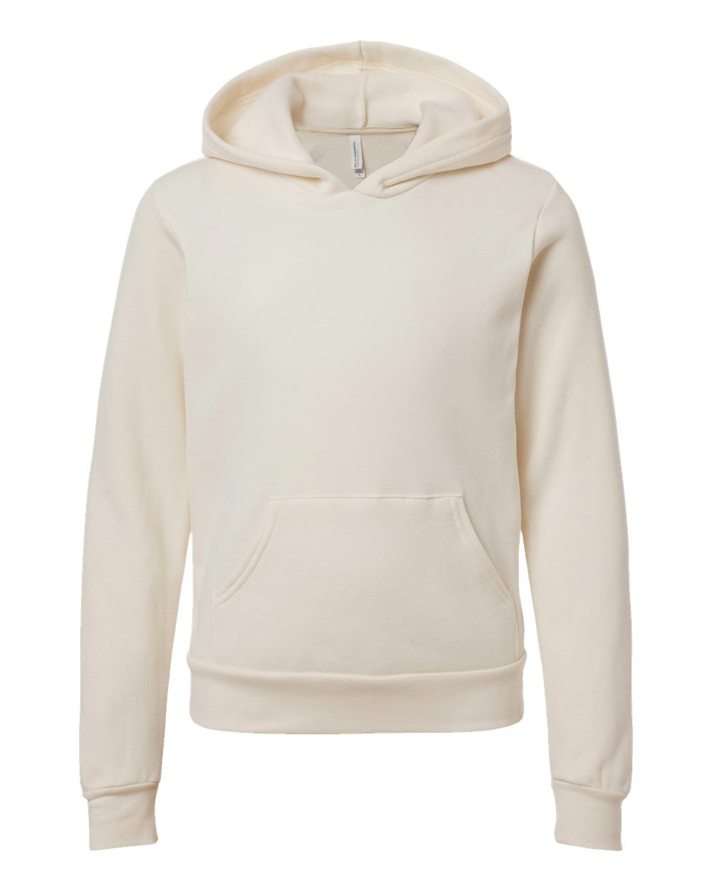 BELLA + CANVAS Youth Sponge Fleece Pullover Hooded Sweatshirt - Natural