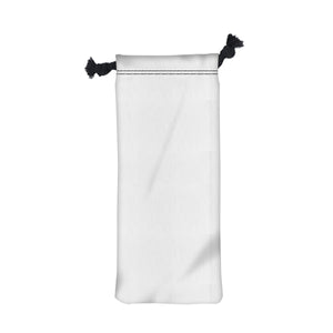 6" W X 15.5" H Wine Drawstring Bag - White