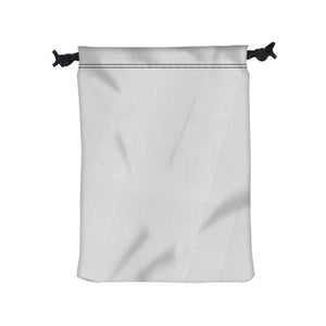 9" W x 12" H Polyester Drawstring Bag - White