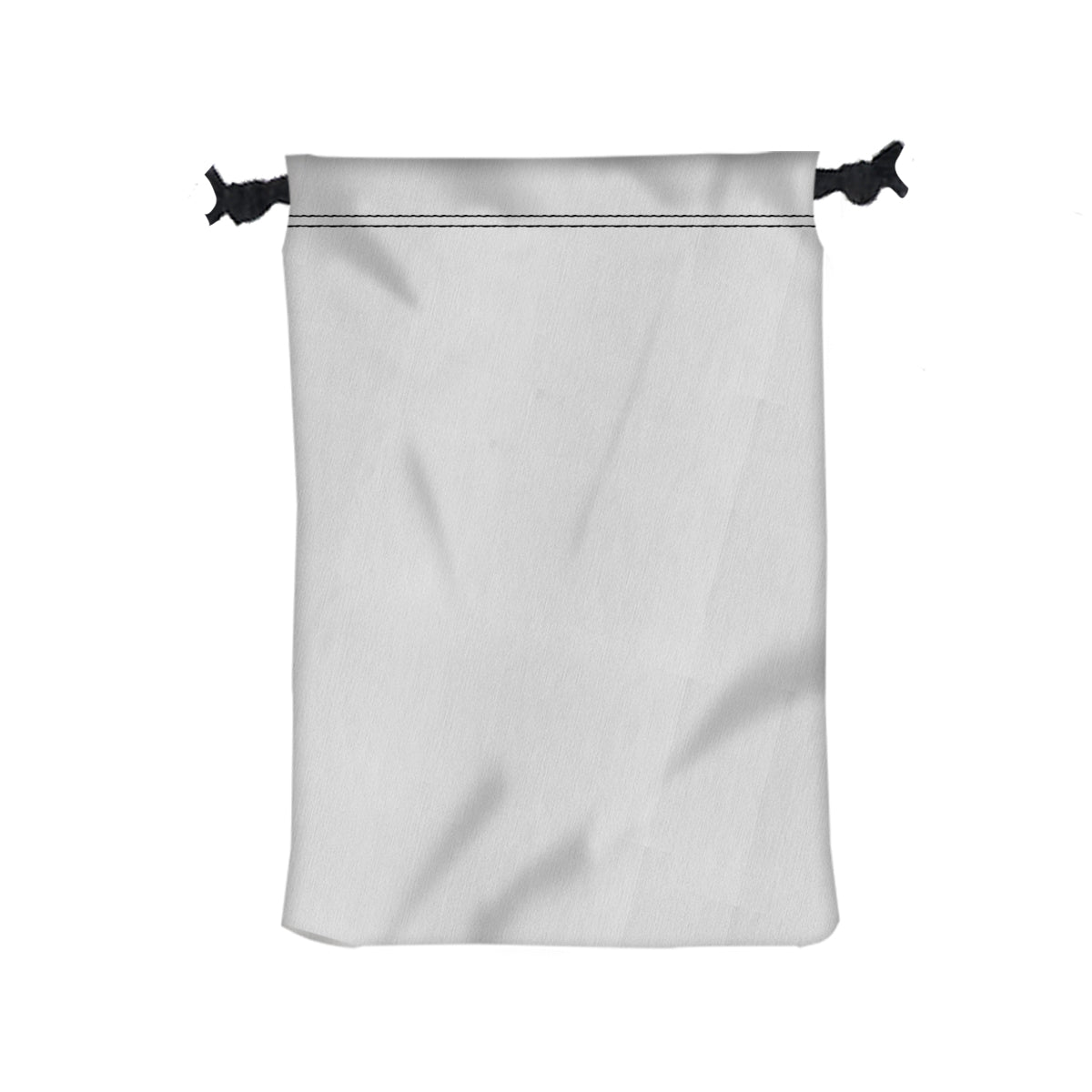11" W X 16" H Polyester Drawstring Bag - White