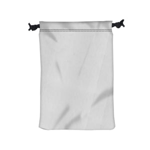 11" W X 16" H Polyester Drawstring Bag - White