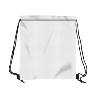 16" W X 18" H Polyester Drawstring Backpack - White