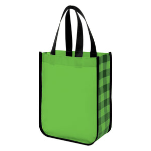 Northwoods Lola Laminated Non-Woven Tote Bag - Green With Black
