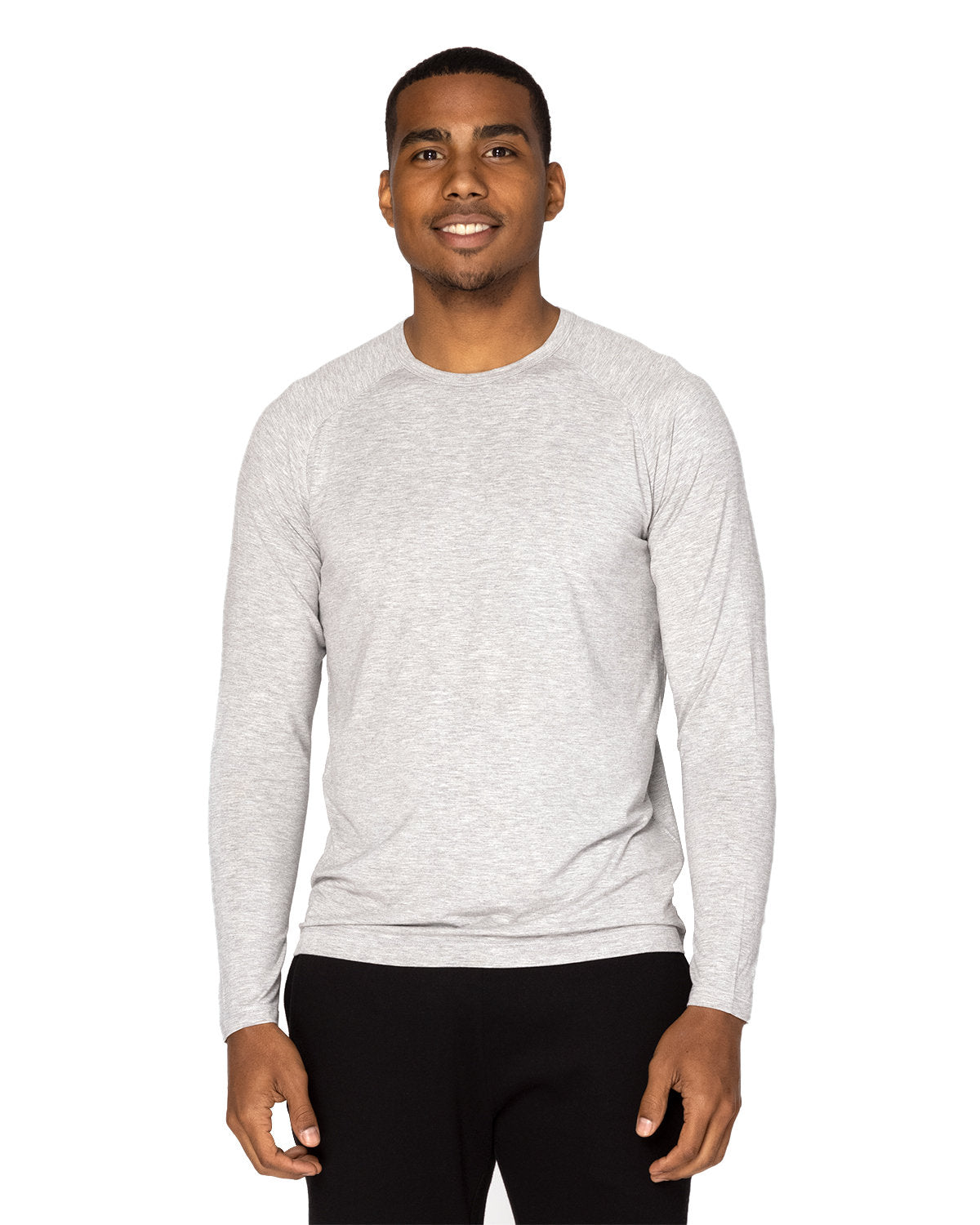 Threadfast Unisex Impact Long-Sleeve T-Shirt - Heather Grey