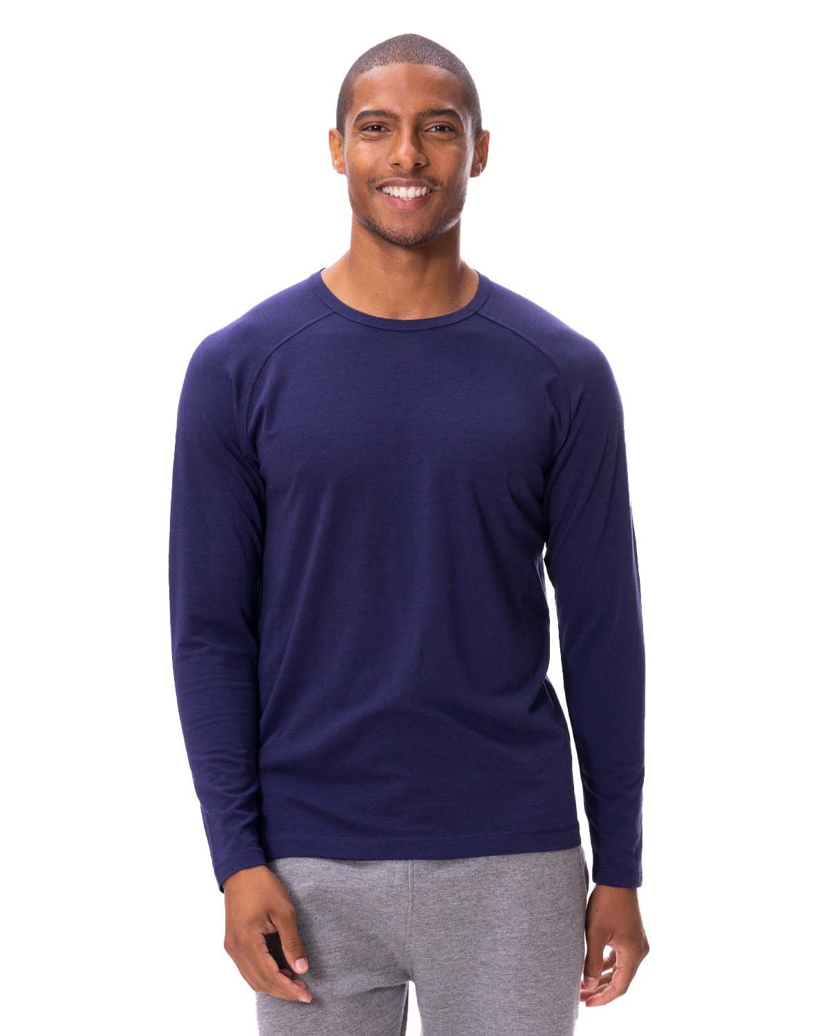 Threadfast Unisex Impact Long-Sleeve T-Shirt - Navy