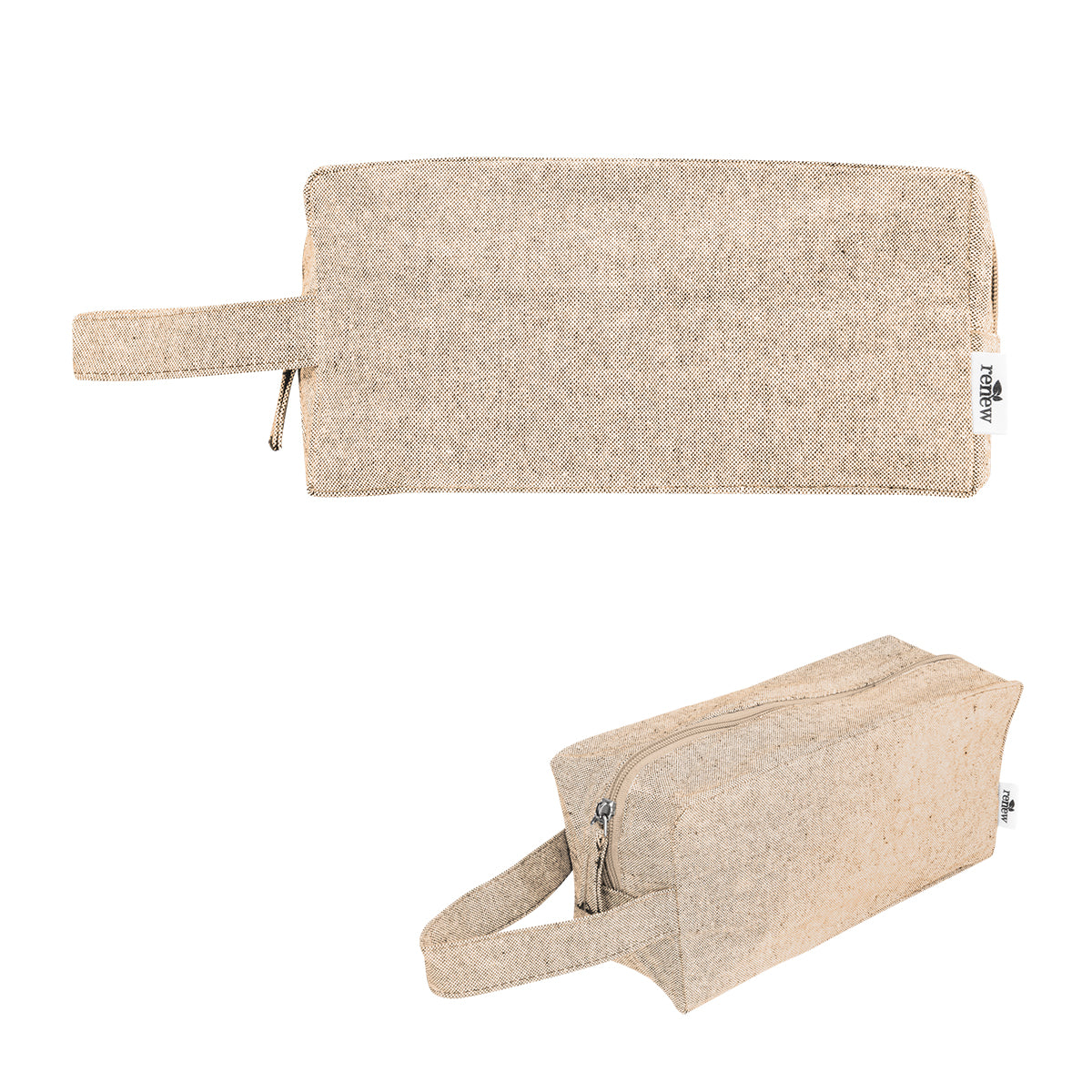 Arden Recycled Cotton Toiletry Bag - Heathered Beige