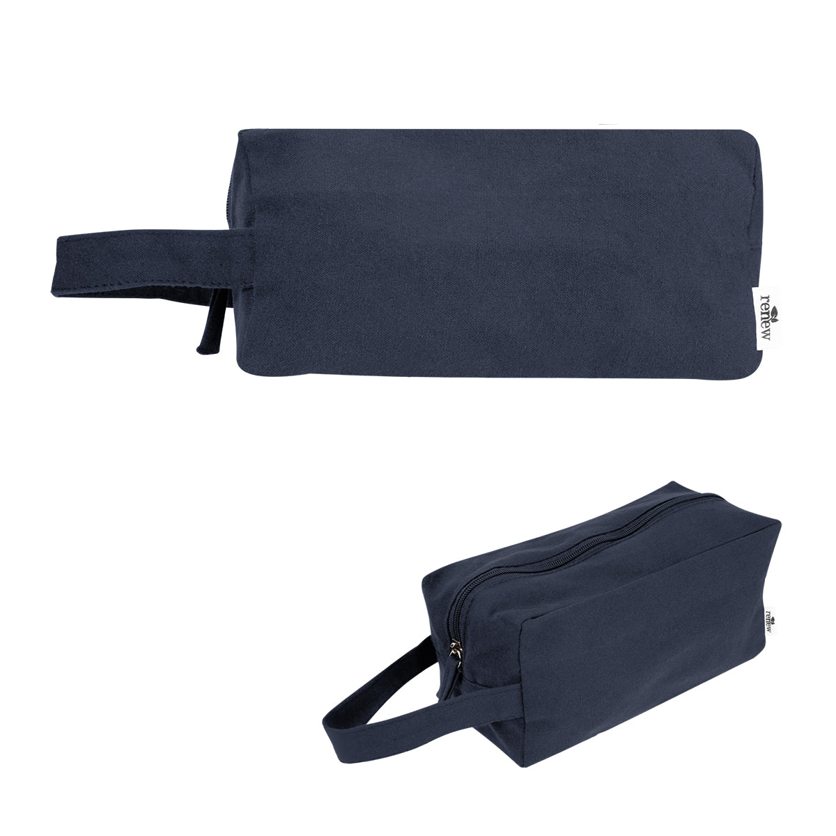 Arden Recycled Cotton Toiletry Bag - Navy Blue