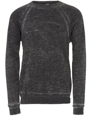 BELLA + CANVAS Unisex Sponge Fleece Crewneck Sweatshirt - Grey Acid Wash