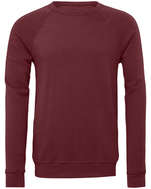 BELLA + CANVAS Unisex Sponge Fleece Crewneck Sweatshirt - Maroon
