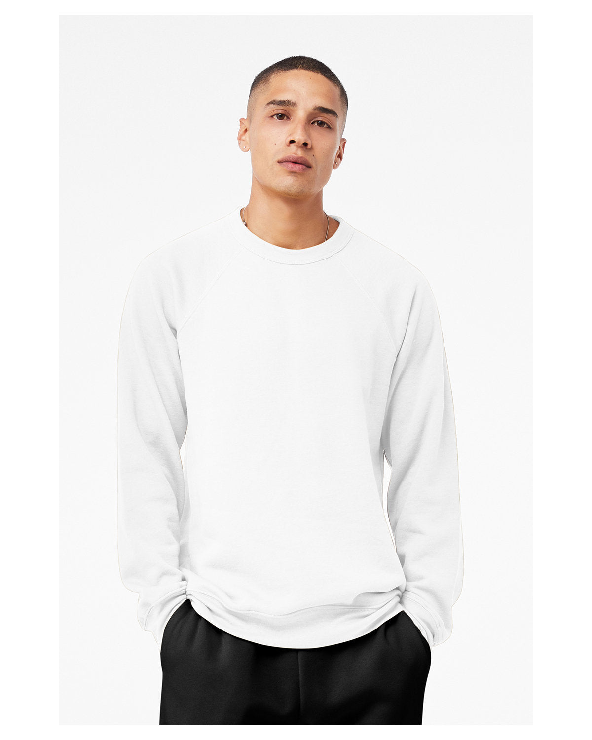 BELLA + CANVAS Unisex Sponge Fleece Crewneck Sweatshirt - White
