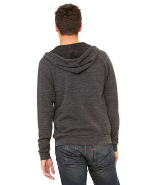 Bella + Canvas Unisex Triblend Sponge Fleece Full-Zip Hoodie - Back