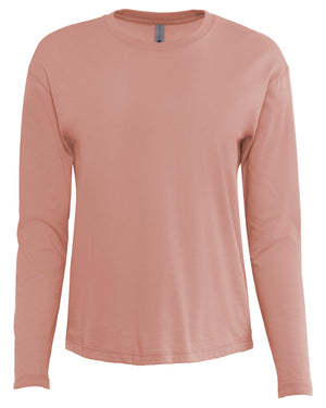 Next Level Apparel Ladies' Relaxed Long Sleeve T-Shirt - Desert Pink