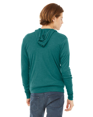 Bella + Canvas Unisex Triblend Full-Zip Lightweight Hoodie - Back