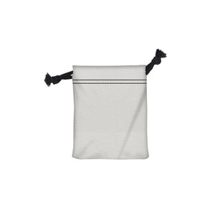 5" W X 6" H Canvas Drawstring Bag - White