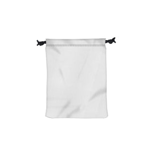 7" W X 9" H Canvas Drawstring Bag - White