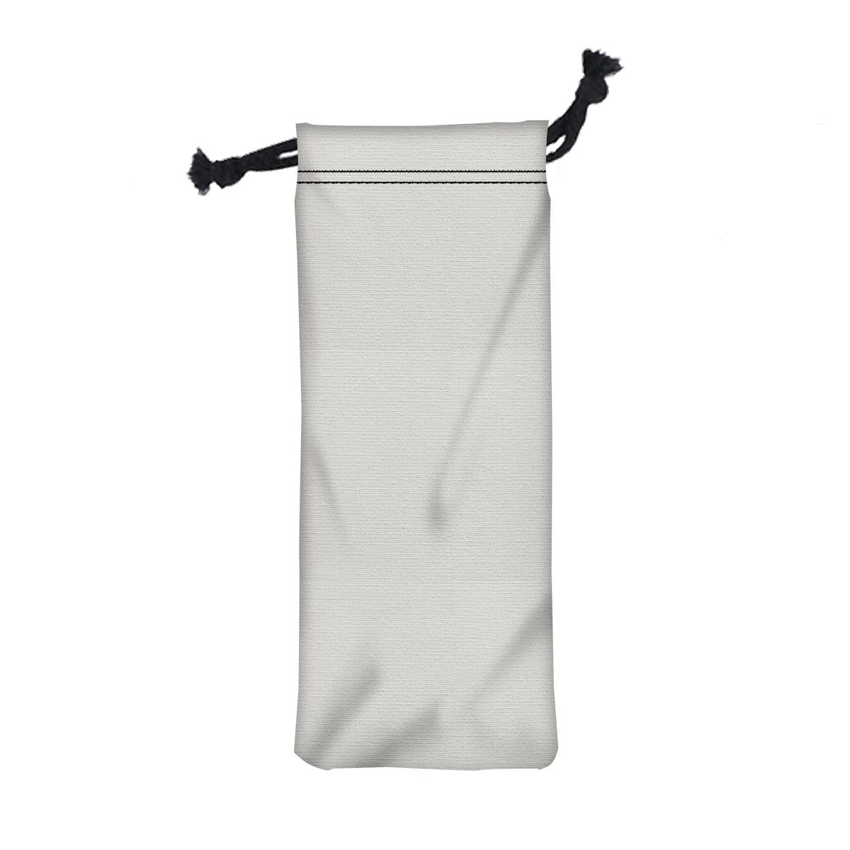 6" W X 15.5" H Wine Drawstring Bag - White