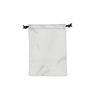 9" W X 12" H Canvas Drawstring Bag - White